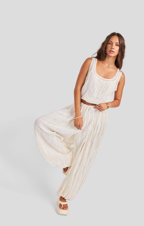 Solstice Bubble Top in Ivory - mood image