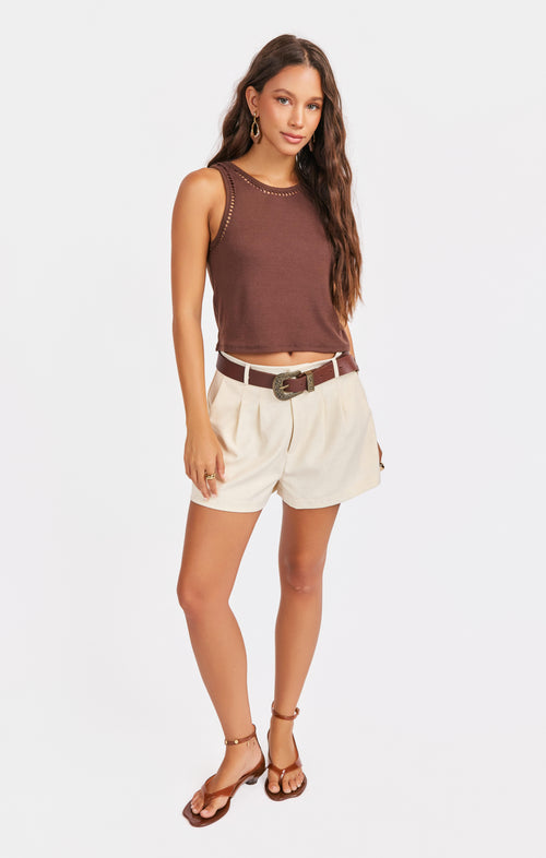 Riptide Embroidered Tank in Color - mood image