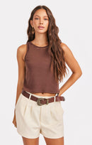 Riptide Embroidered Tank in Color - mood image