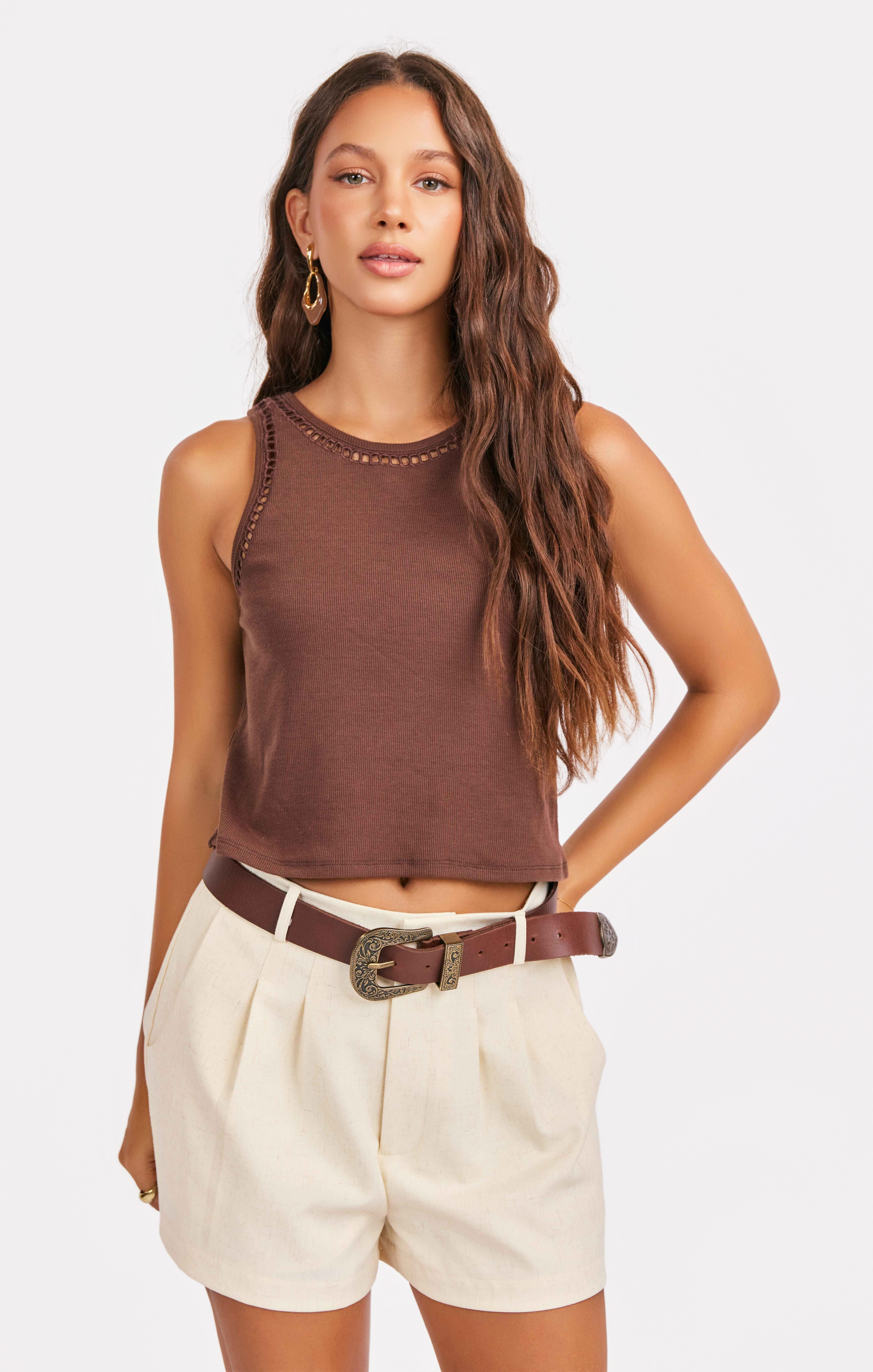 Riptide Embroidered Tank in Color - mood image