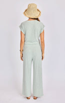 Laguna Ruched Top in Light Sage - back view