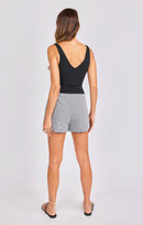 Skipper Knit Tank in Black - back view