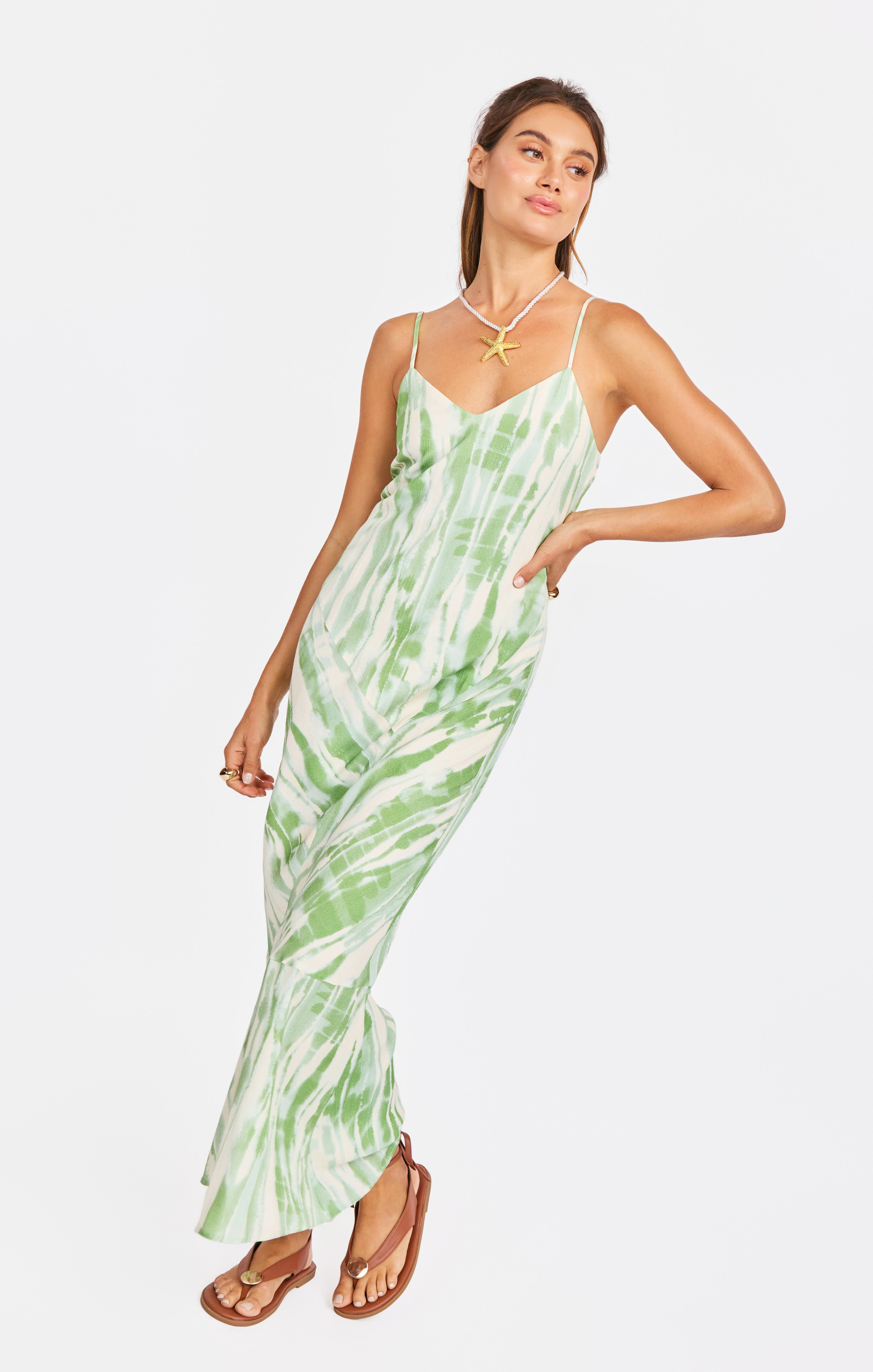 Tropical Storm Slip Dress in Color - mood image
