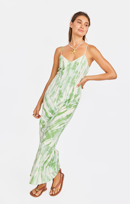 Tropical Storm Slip Dress in Color - mood image