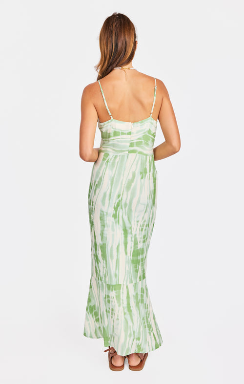 Tropical Storm Slip Dress in Color - back view