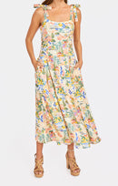 Nostalgic Paradise Dress in Color - front crop view