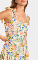 Nostalgic Paradise Dress in Color - detail view