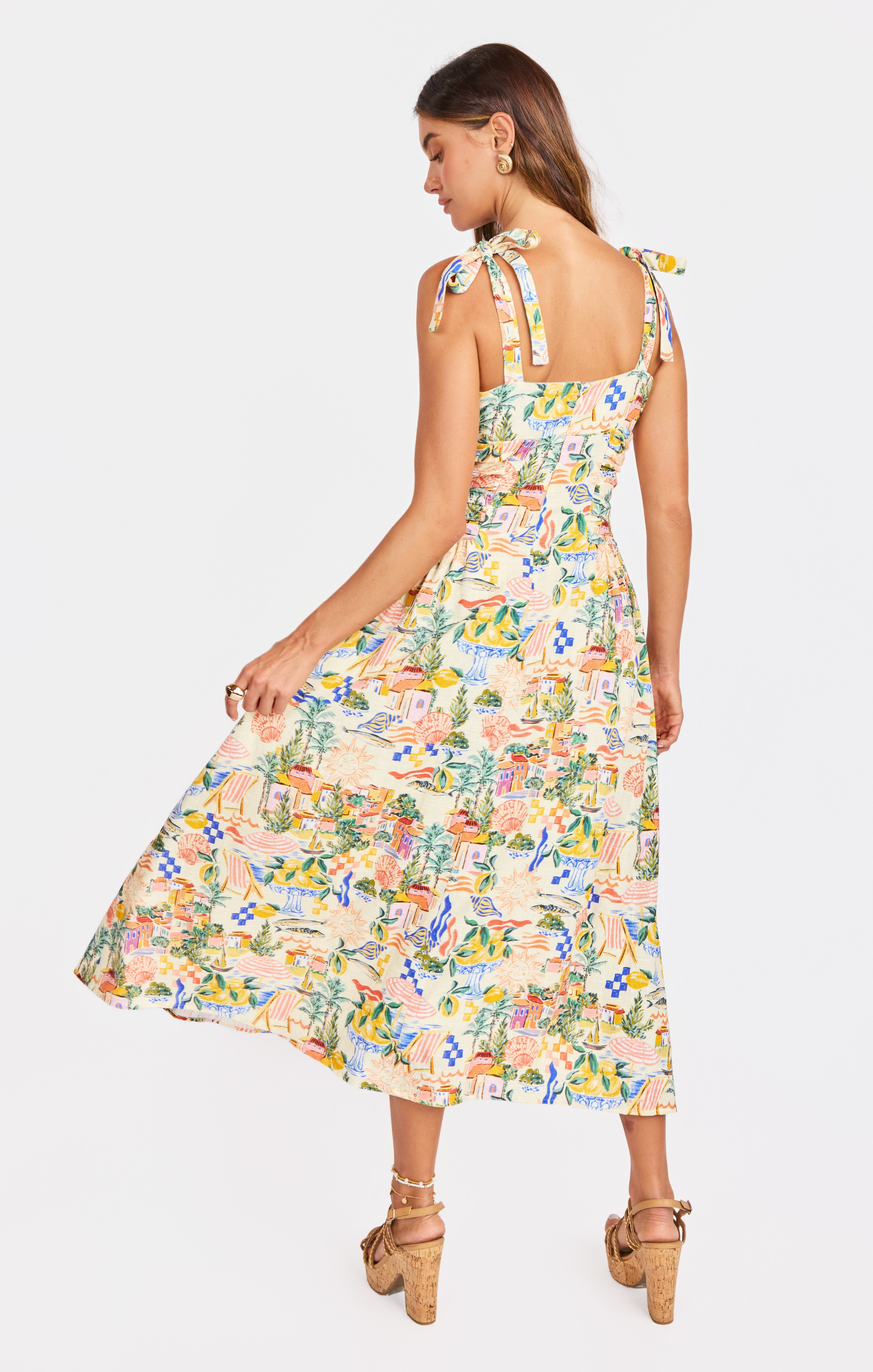 Nostalgic Paradise Dress in Color - back view