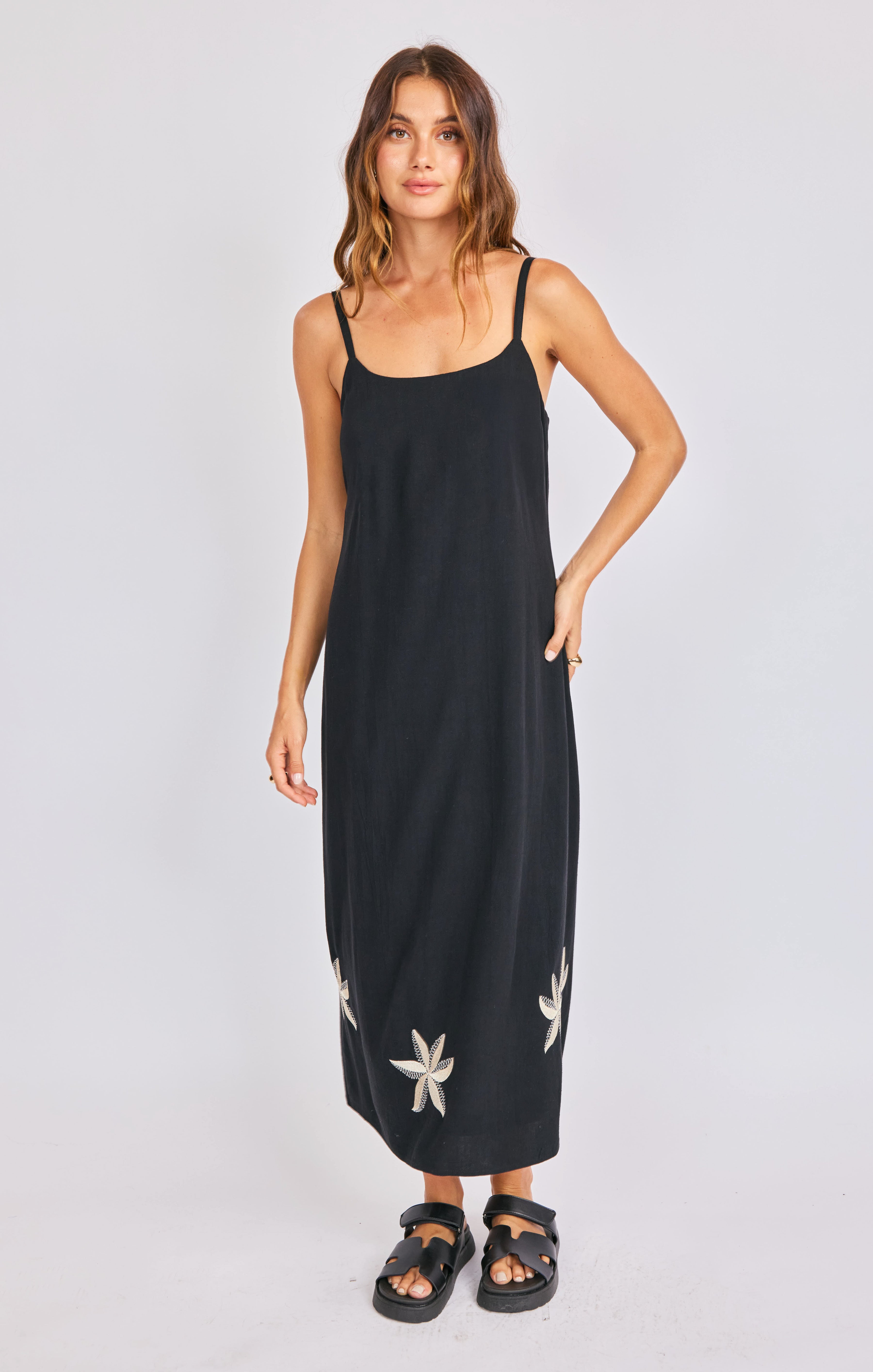 Neptune Embroidered Maxi Dress