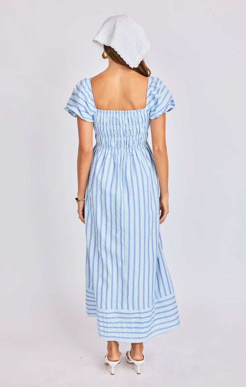 Cape Cod Dress in Blue Multi - back view