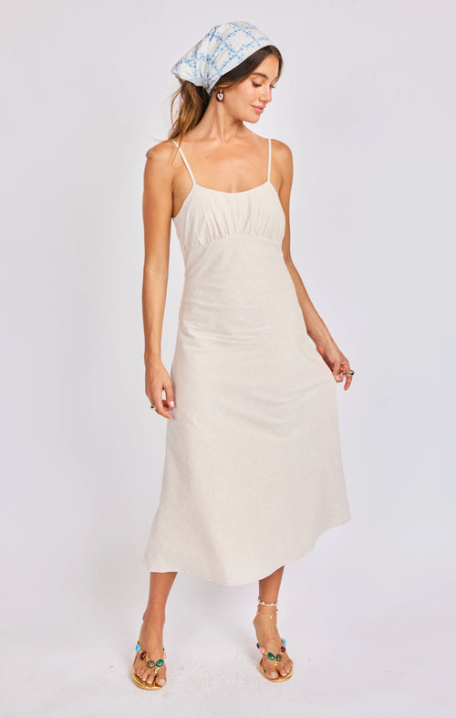 Sandbar Tank Dress in Natural - front view