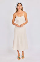 Sandbar Tank Dress in Natural - front crop view