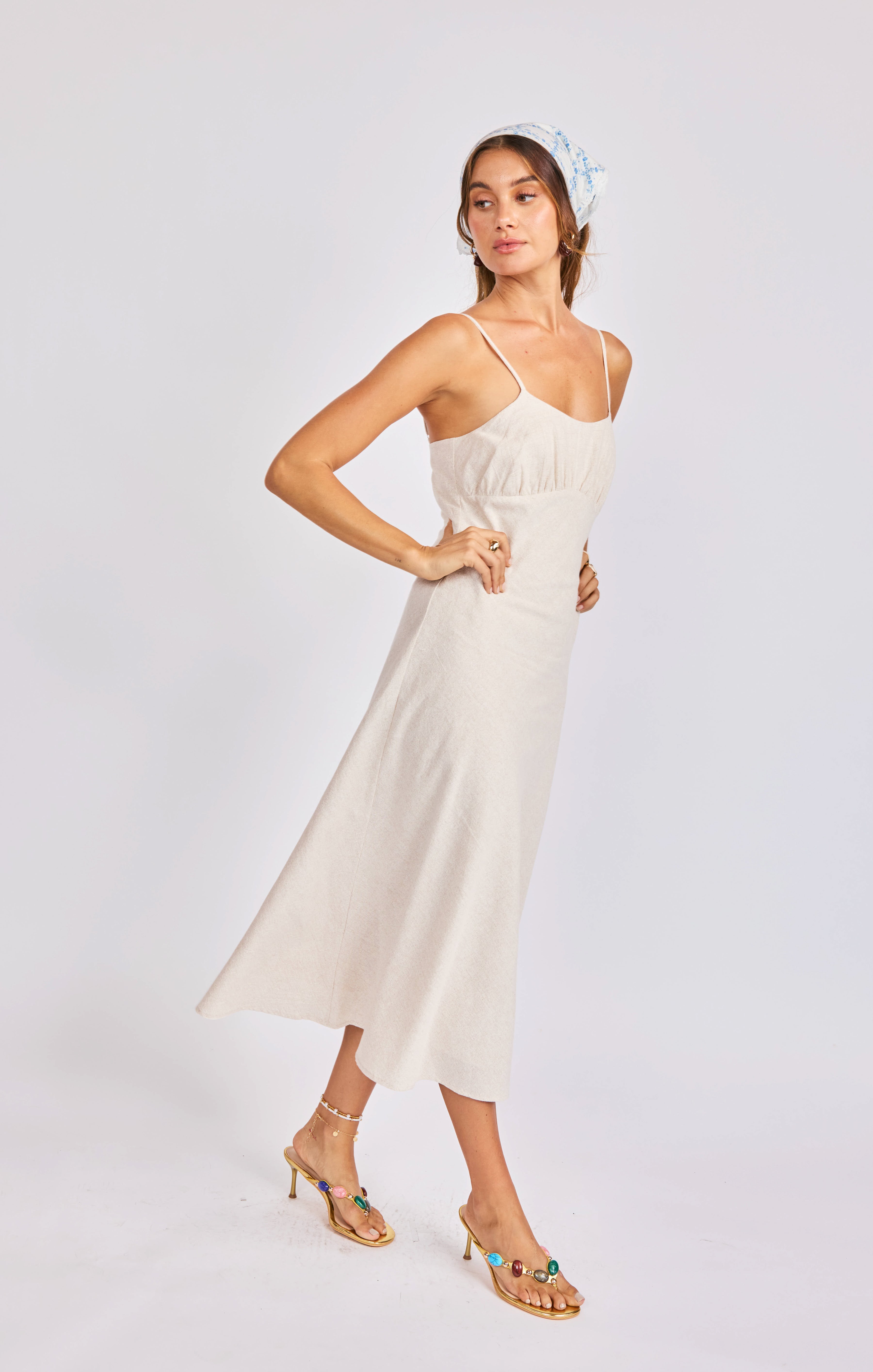 Sandbar Tank Dress in Natural - mood image