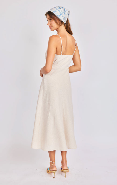 Sandbar Tank Dress in Natural - back view
