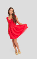 Ariel Mini Dress in Red - mood image