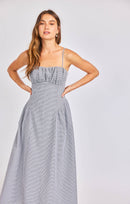 Boardwalk Midi Dress in Black White - detail view