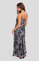 Nautical Nights Dress in Navy Oatmeal - back view