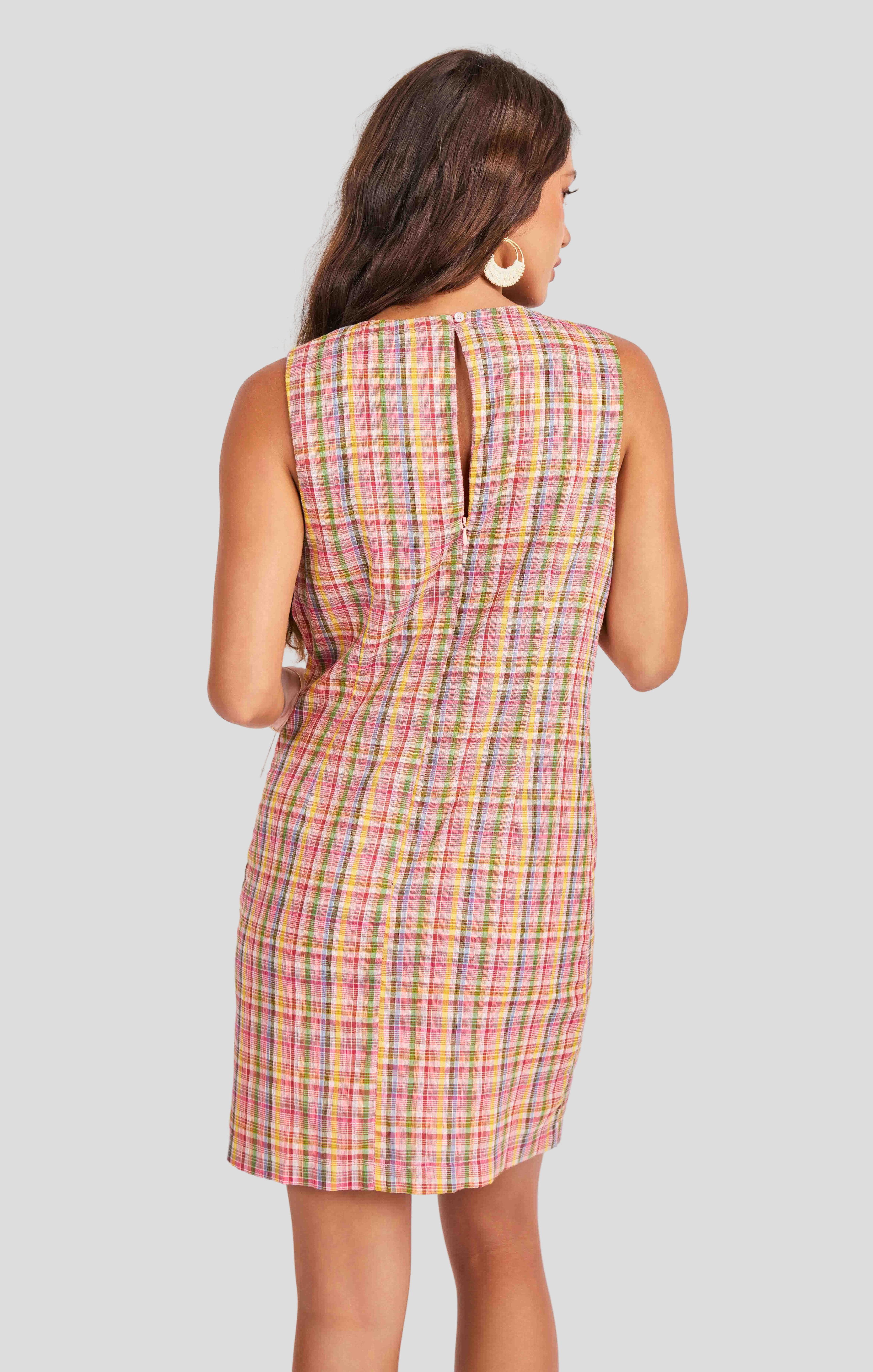 Beachside Leisure Dress in Multi - back crop view