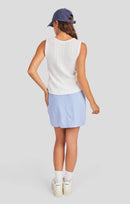 Murphy Tank Cardigan in Ivory - back view