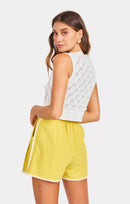 Conch Sweater Vest in Color - back crop view