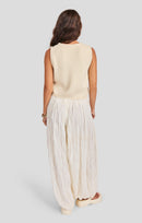 Seven Seas Sweater Vest in Cream - back view