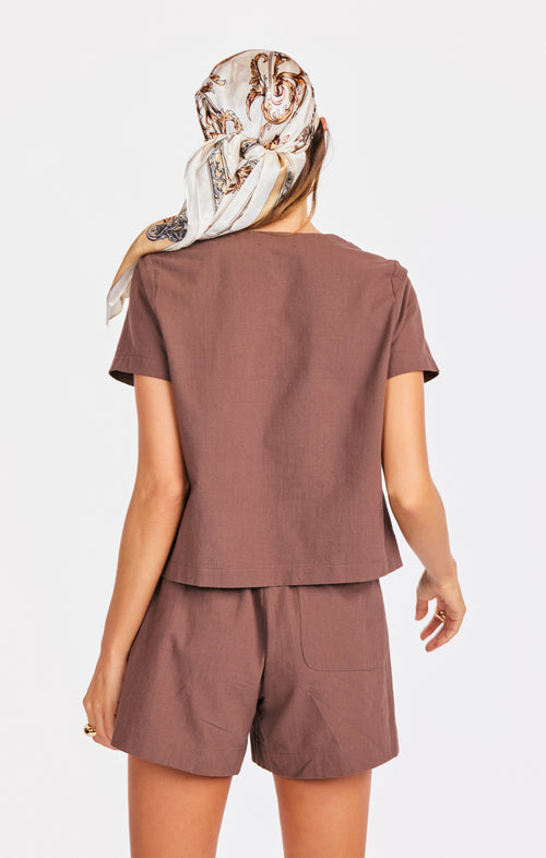 Hang Ten Top in Color - back crop view