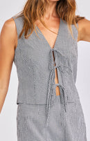 Boardwalk Vest in Black White - detail view