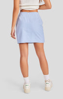 Windows Down Skirt in Blue Ivory - back crop view
