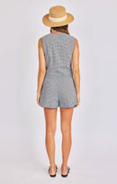 Boardwalk Hot Short in Black White - back view
