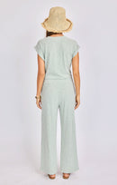 Laguna Knit Pants in Light Sage - back view