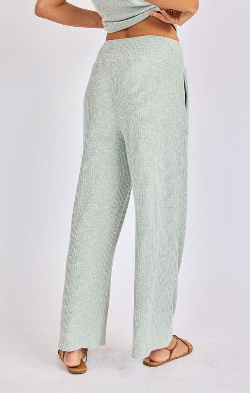 Laguna Knit Pants in Light Sage - back crop view