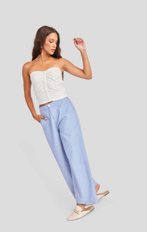 Windows Down Pants in Blue Ivory - mood image
