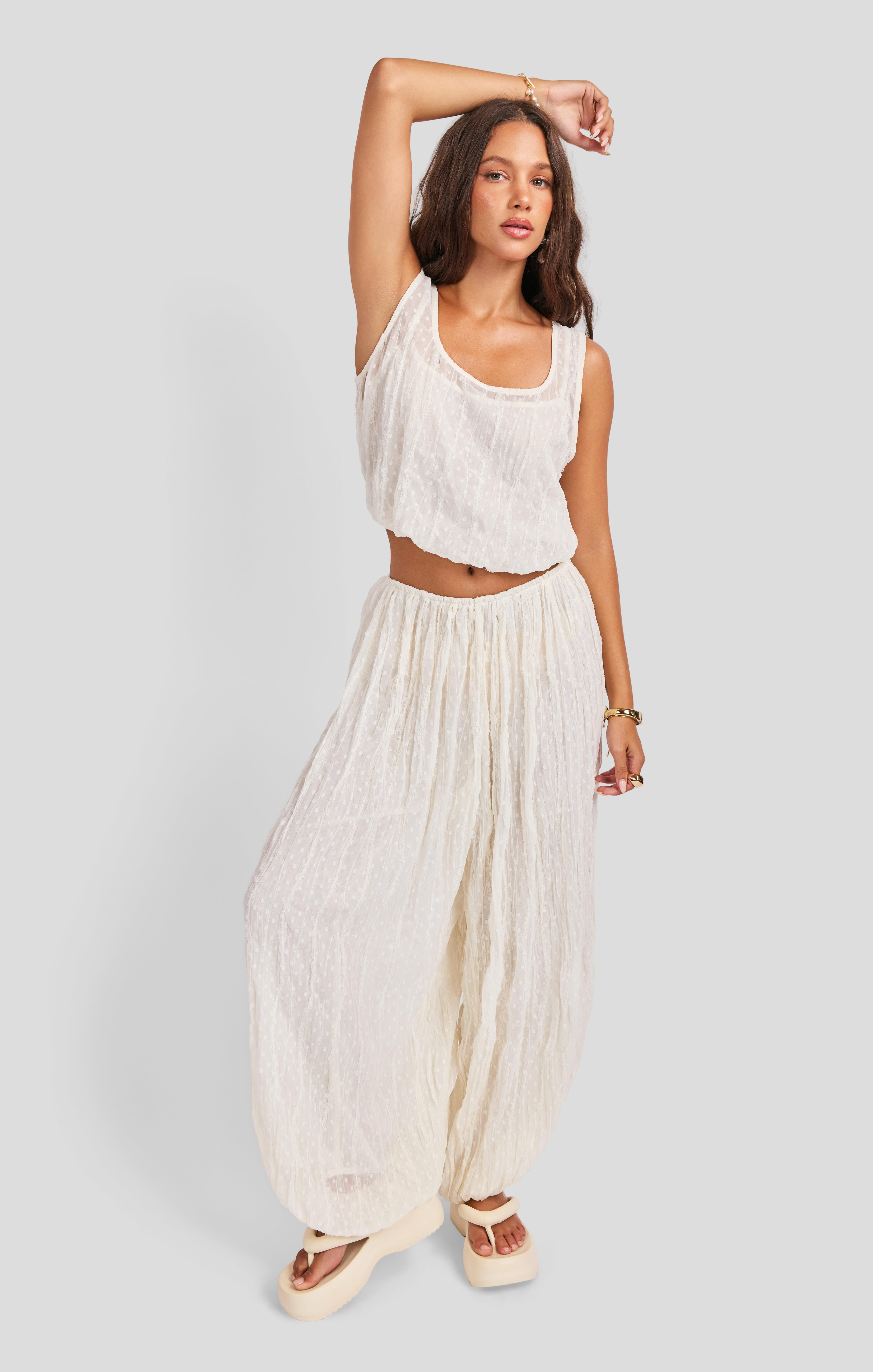 Solstice Harem Pant in Ivory - mood image