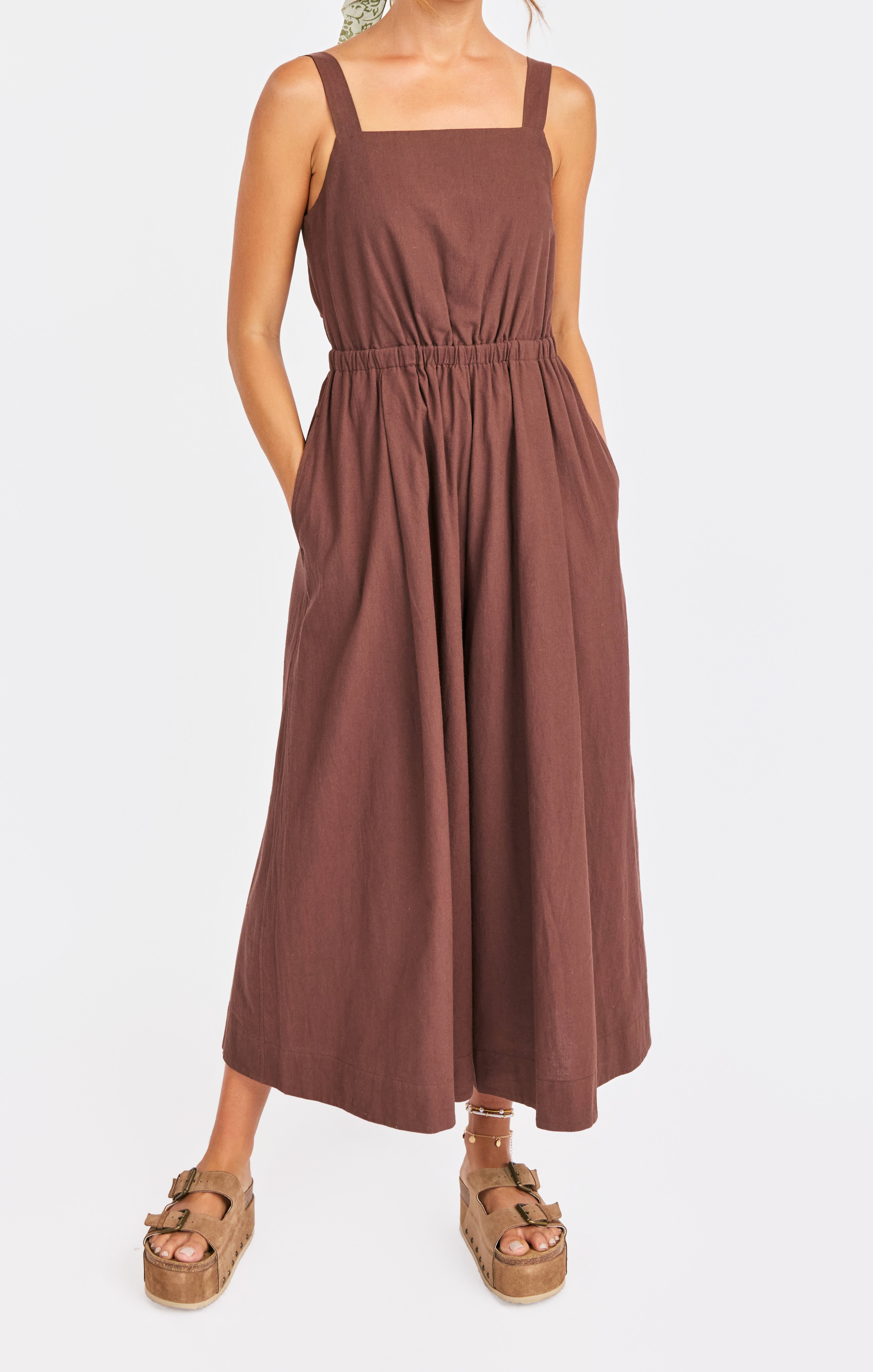 Myka Jumpsuit in Color - front crop view