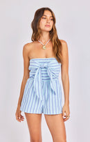 Cape Cod Romper in Blue Multi - front crop view