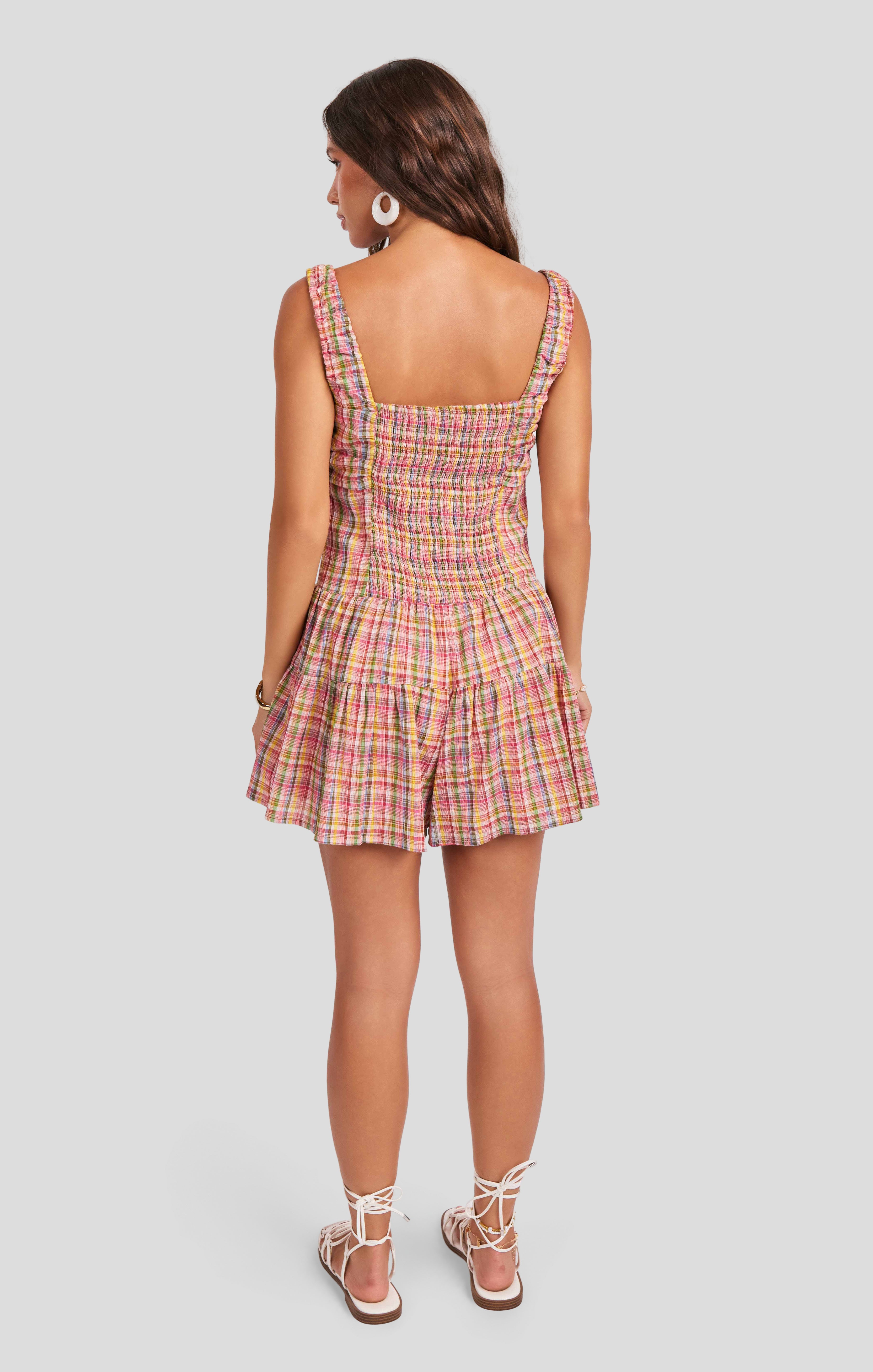 Beachside Leisure Romper in Multi - back view