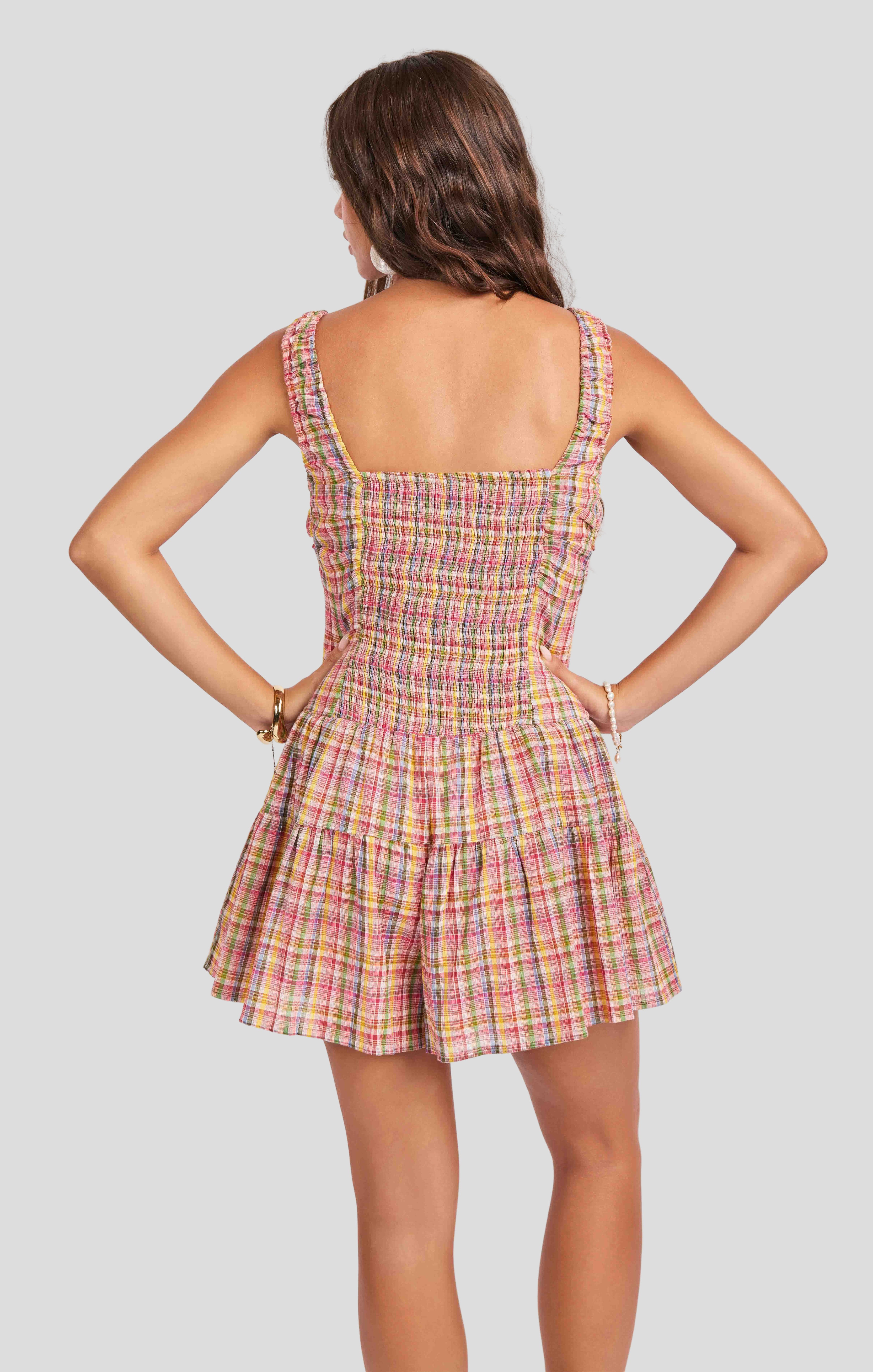 Beachside Leisure Romper in Multi - back crop view