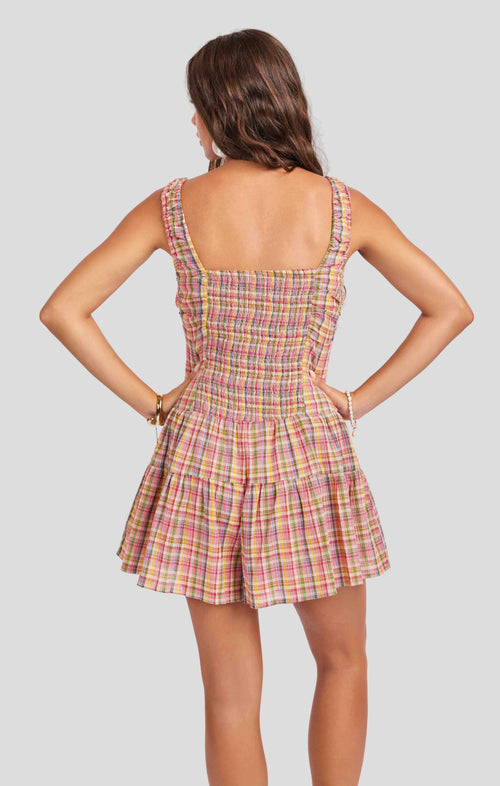 Beachside Leisure Romper in Multi - back crop view