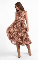 Rustic Charm Tie Top in Oak Beige - mood image
