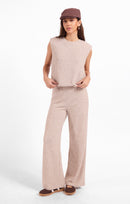 Teacake Bubble Tank in Heather Taupe - front view