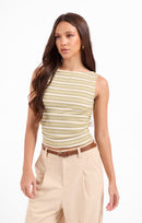 Grassland Knit Top in Fern Multi - front crop view