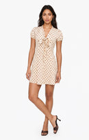 Blowing Kisses Mini Dress in Cream Oak - front view