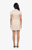 Blowing Kisses Mini Dress in Cream Oak - back view