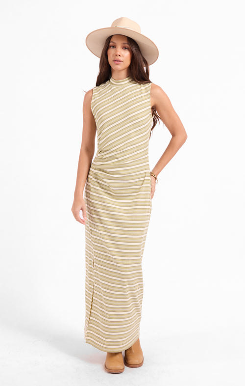 Grassland Dress in Fern Multi - front view