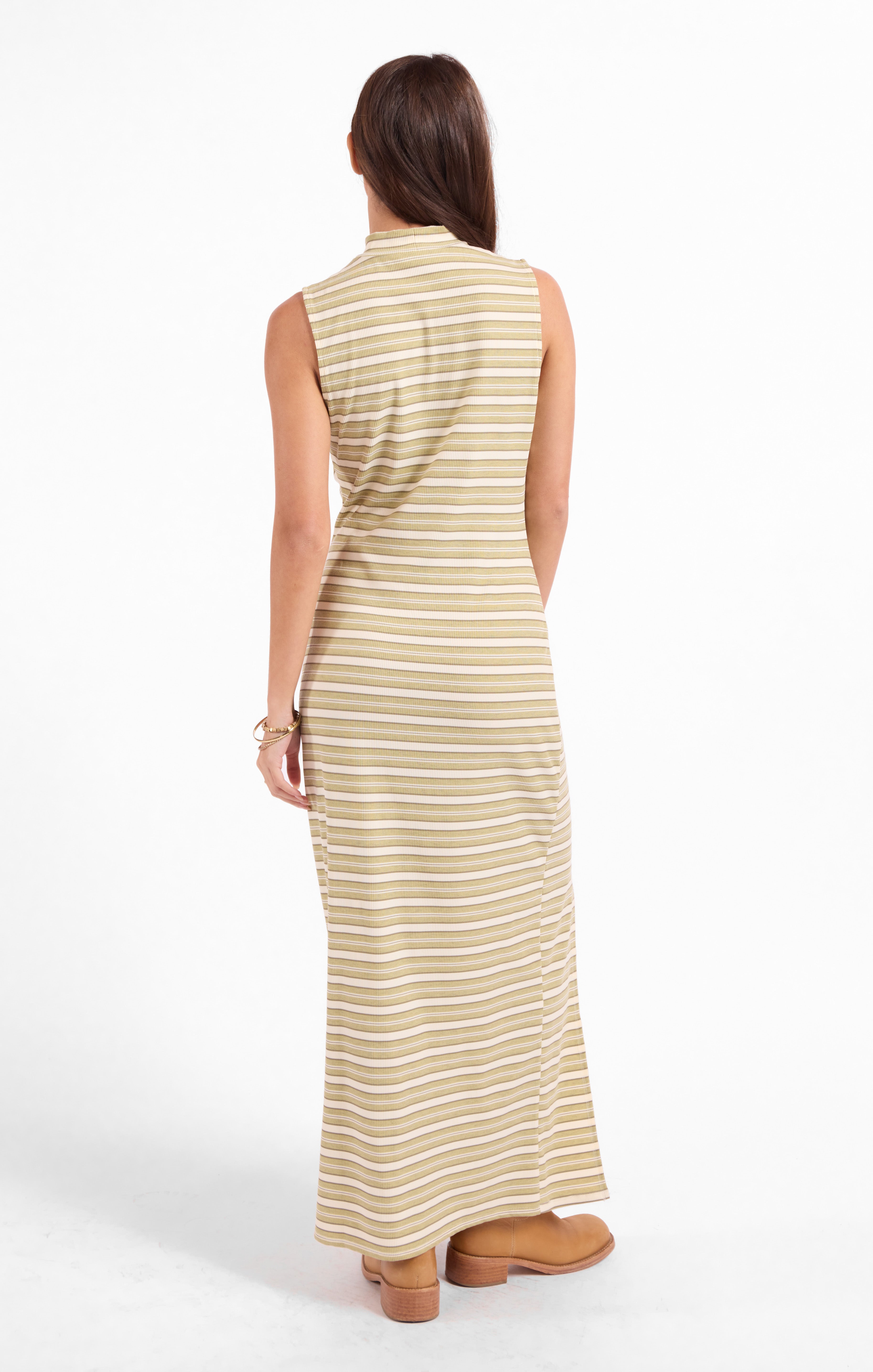 Grassland Dress in Fern Multi - back view