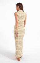 Grassland Dress in Fern Multi - back crop view