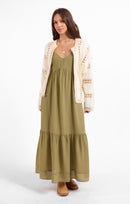 Fluffy Clouds Zip Sweater in Ivory Cream - front view