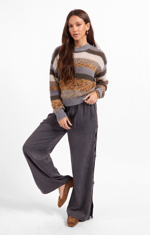 Daffodil Stripe Sweater in Multi - front view