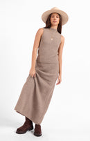 Brianna Sweater Tank in Taupe - mood image