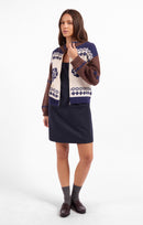 Sweet Rose Jacquard Zip Sweater Jacket